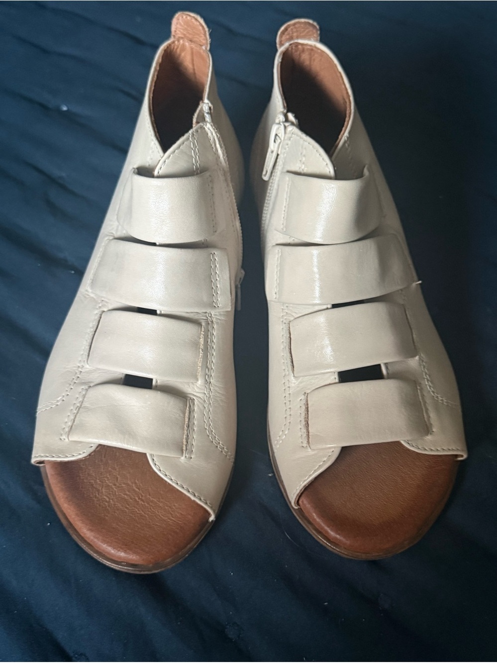 Miz Mooz Tan Sandals with Open Toe and Ankle Height Size 37 - 6/7Usa